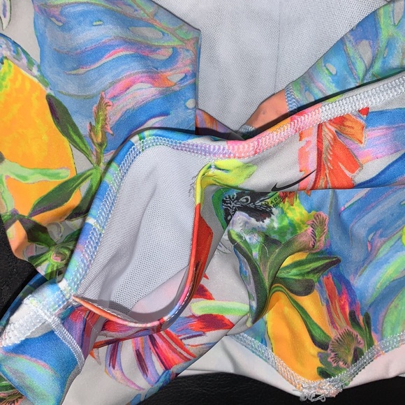 Nike Power Hyper Femme 7/8 Training Tights Medium Pure Platinum Ankle Leggings - Picture 13 of 16